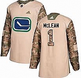 Vancouver Canucks #1 Kirk Mclean Camo Adidas Veterans Day Practice Jersey,baseball caps,new era cap wholesale,wholesale hats